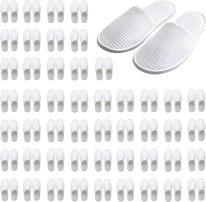 使い捨て繊維スリッパ 50足セット 大容量 大量 室内用 ルームシューズ 衛生 防菌防臭 滑り止め 個別梱包 ホーム用品(50足)