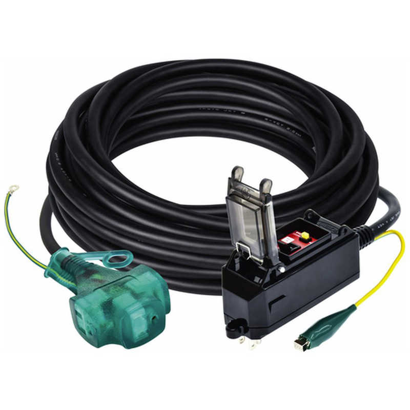 日動工業　NICHIDO プラグインポッキンブレーカ 過負荷漏電保護兼用 10m 10A　PIPBEK10E10AS