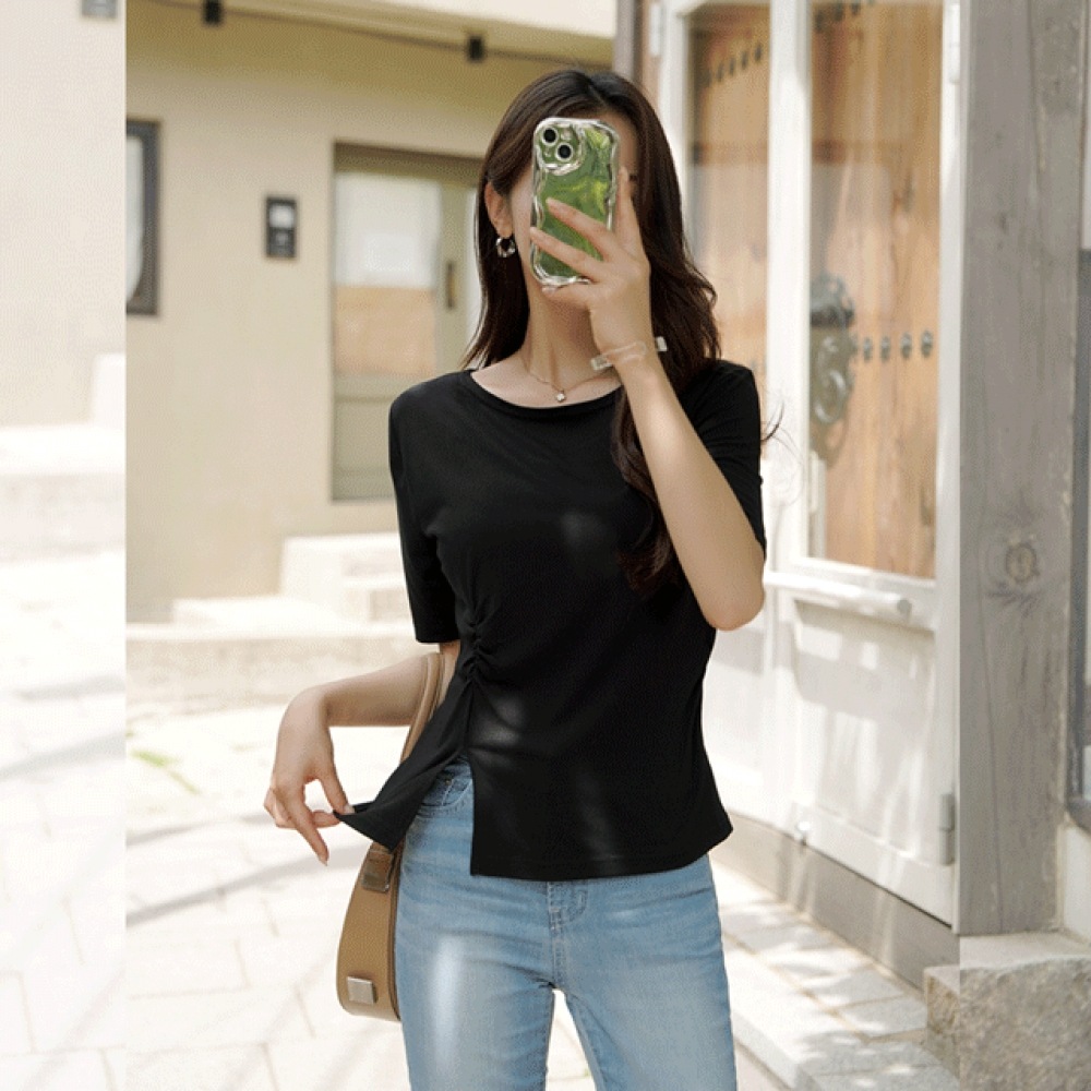 クリック＆ファニーマーレットスリムシャーリングTシャツ 5,042円