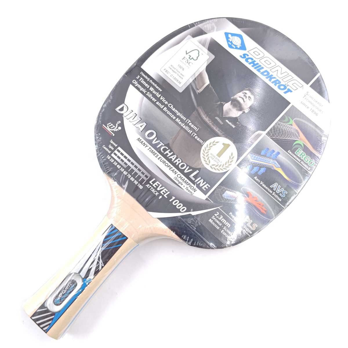 【中古・未使用品】ドニック Ovtcharov 1000 ドミトリ・オフチャロフ 卓球ラケット 754412 DONIC