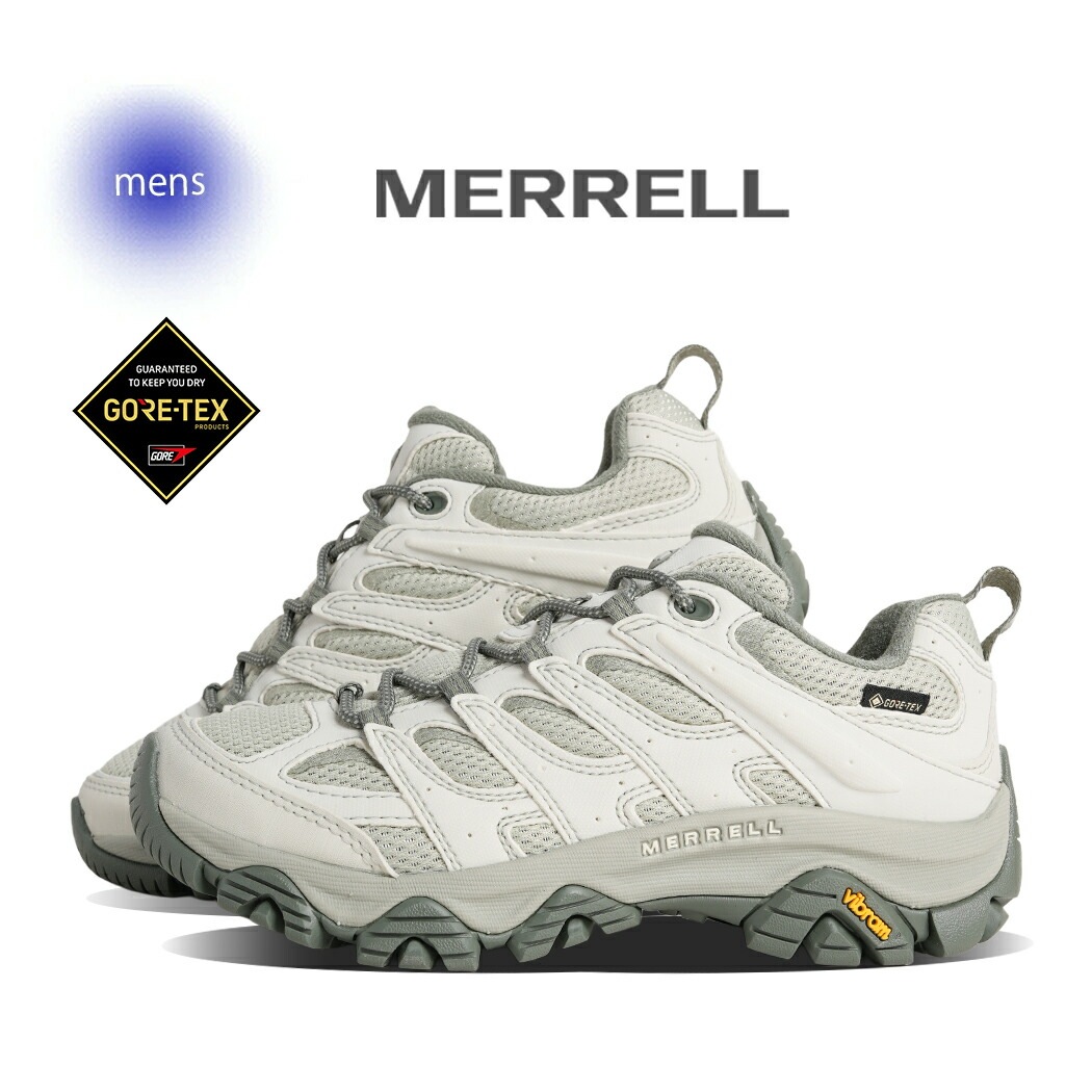 MERRELL メレル モアブ MOAB 3 SYNTHETIC GORE-TEX メンズ シンセティック ゴアテックス スニーカー OOLONG ( 防水 防滴 雨天対応 白 グレー アウトドア メ