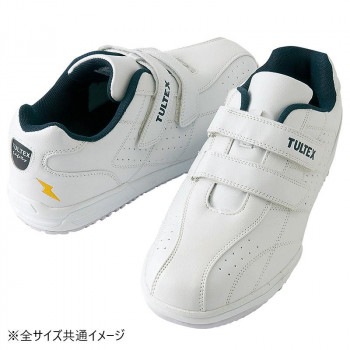 アイトス 51626 セーフティシューズ（耐油/静電/面ファスナー）（男女兼用） ホワイト（4E） 22.0cm