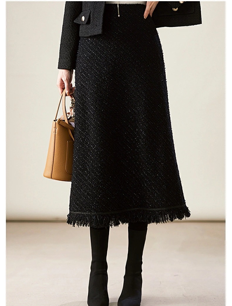 【SNS大人気】タイトスカート ラシャスカート スカート ひざ丈 レディース スカートミディアム丈 ハイウエスト 通勤 オフィス ビジネス 就活 大きいサイズ 膝丈 普段着 厚手 秋物 冬物 高品質