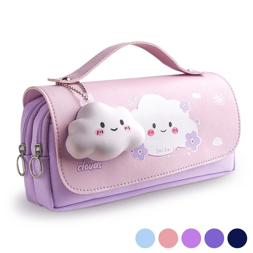 アームライムかわいいキャラクターパンダント防水筆筒雲1個