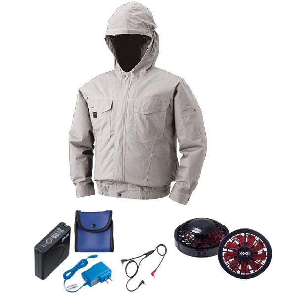 全国送料無料の通販 ポリ製 空調服 KU91830 ベスト LL シルバー FAN2300B/LISUPER1 その他