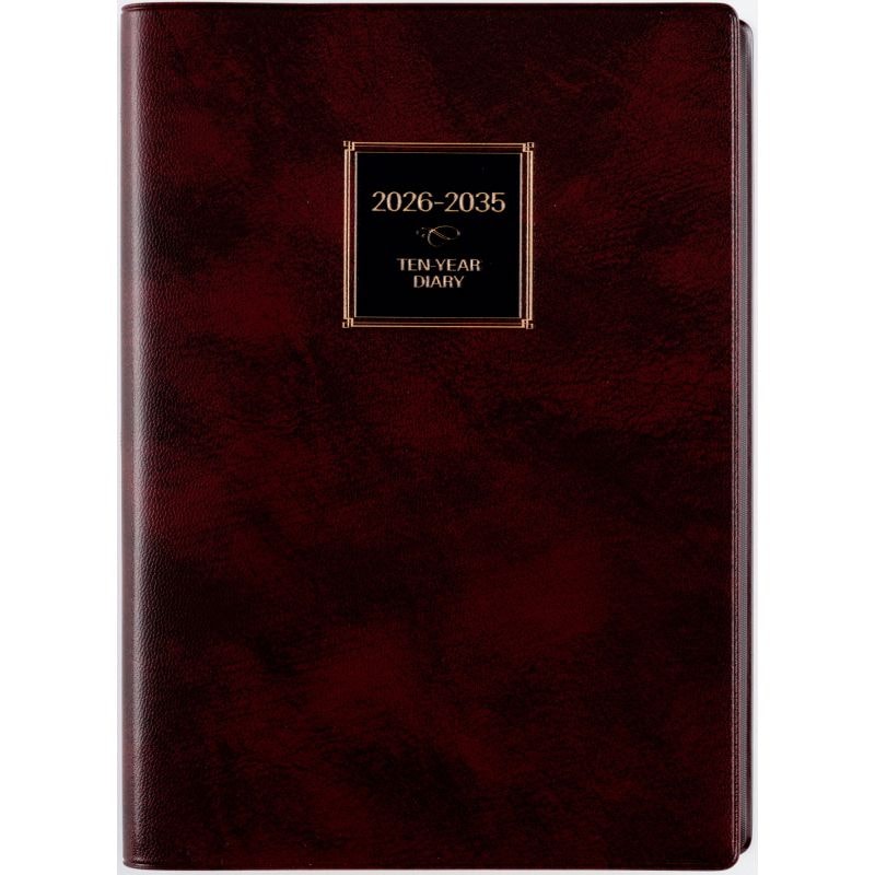 （まとめ買い）高橋書店 2026年版1月始まり No.68 10年卓上日誌 A5判 茶 [x3]