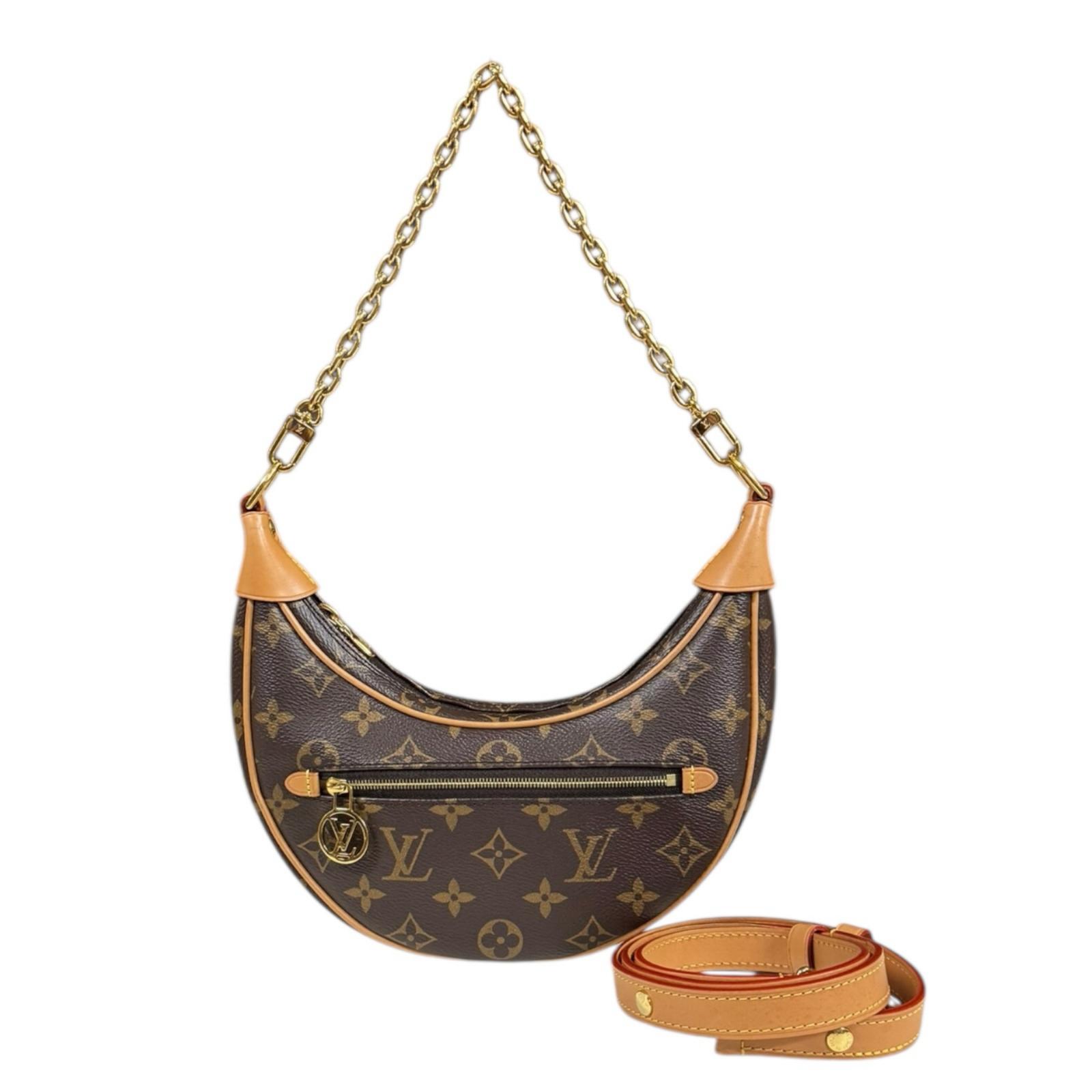 ルイヴィトン ループ モノグラム ショルダーバッグ モノグラムキャンバス M81098 ブラウン LOUIS VUITTON 中古 美品
