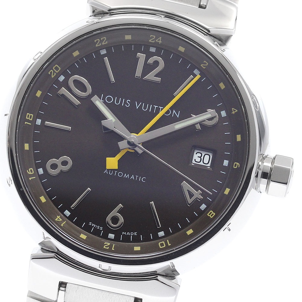 ルイ・ヴィトン LOUIS VUITTON Q1131 タンブール GMT デイト 自動巻き メンズ 美品 _940155【中古】