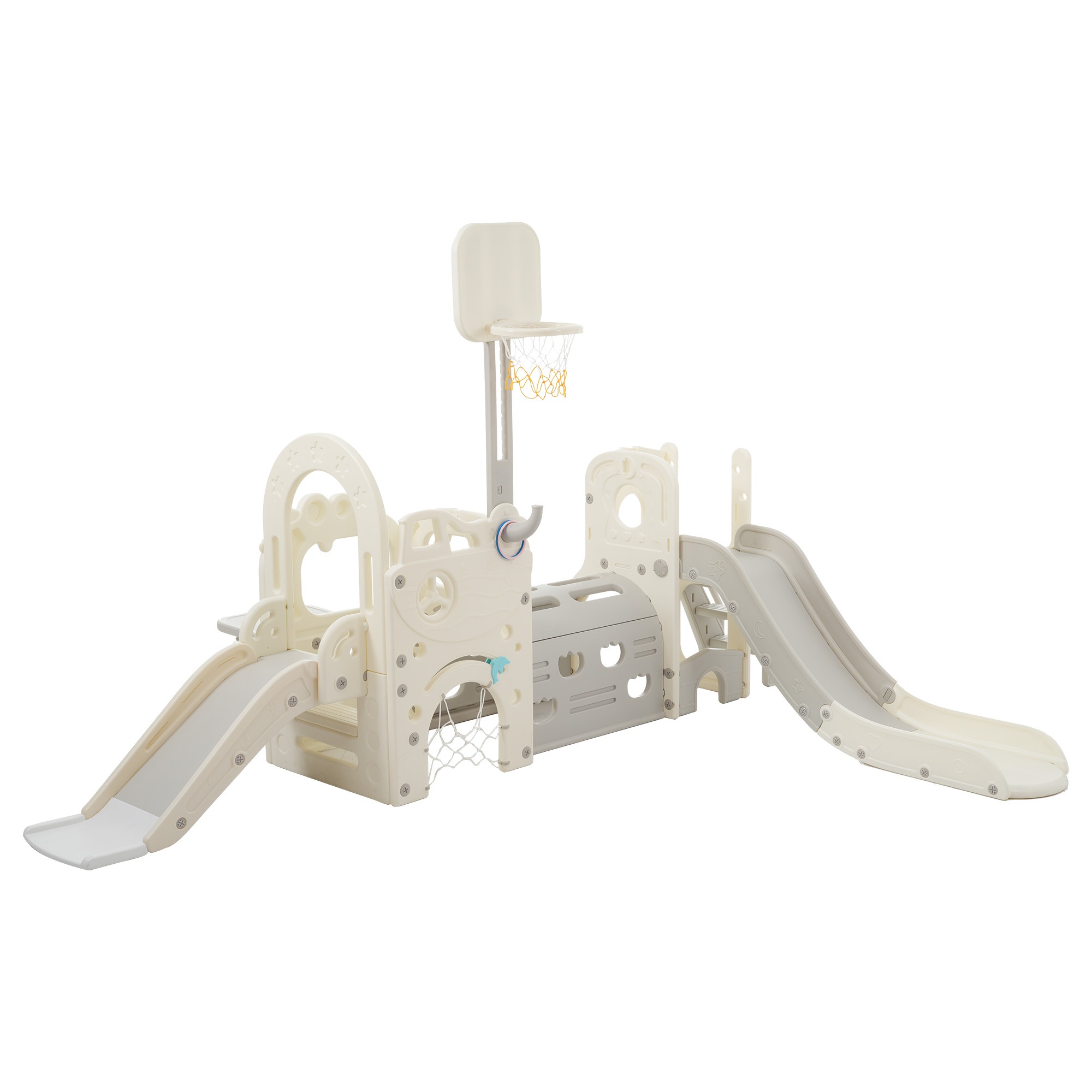 滑り台 すべり台 遊具 ジャングルジム バスケットゴール サッカーゴール 輪投げ テーブル 折りたたみ可能 収納スペース付き ステップ付き 組立簡単 室内遊具 大型遊具 すべりだい 屋内 家庭用 キッ