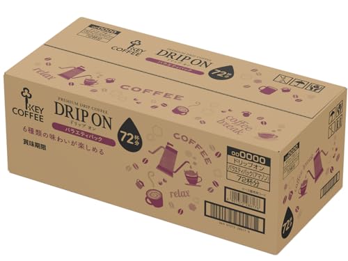 【Amazon.co.jp限定】 キーコーヒー ドリップ オン バラエティパック 72杯分 （12杯分6袋）