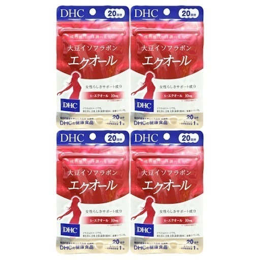 大豆イソフラボンエクオール 20日分 エクオールサプリメント D H C 4袋セット