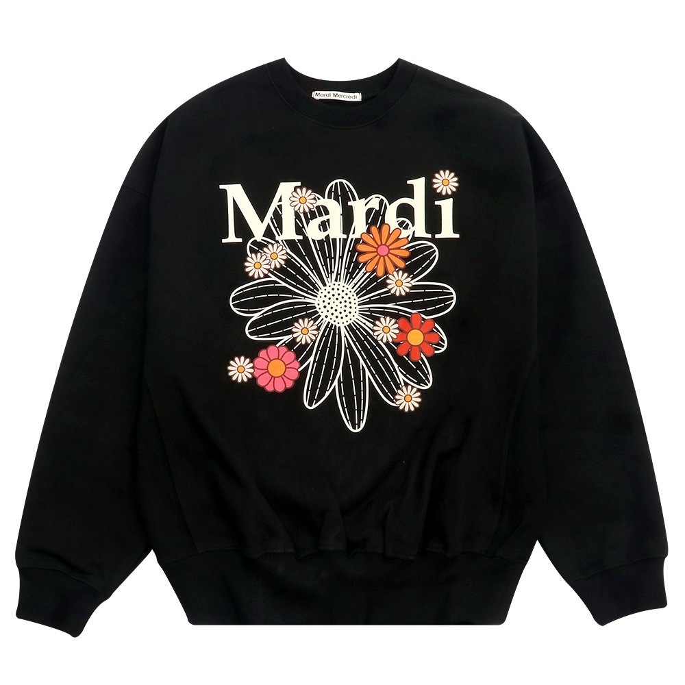 SWEATSHIRT FLOWERMARDI BLOSSOM BLACK CREAM 長袖 レディース 韓国 ファッション アパレル