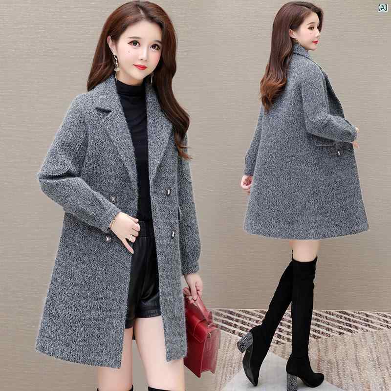 レディース レディース ファッション 上品　オシャレ　綺麗 ウール ジャケット ホット 秋冬 ミドル丈 ブロード レディ ウエスタン ママ リトル フレグランス