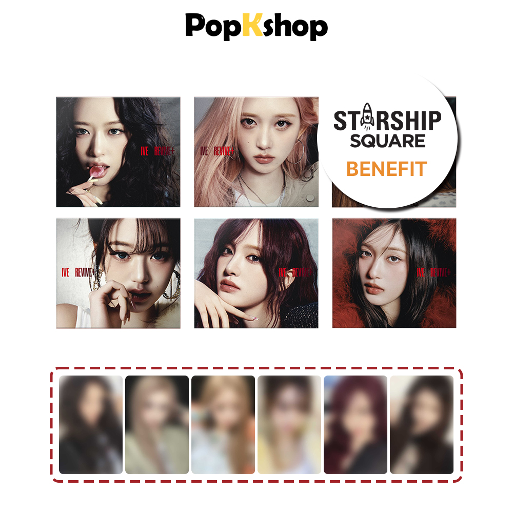 [公式特典] IVE 第2集フルアルバム 『 REVIVE+ 』 DIGIPACK Ver 6種セット + STARSHIP SQUARE 予約販売特典フォトカードセット