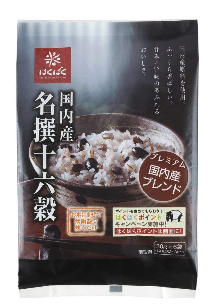 はくばく 国内産名撰十六穀 180g(30g×6)×6袋入