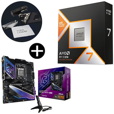 Ryzen 7 9800X3D CPU + ASRock X870E Nova WiFi Phantom Gaming マザーボード + ASRockオリジナルマウスパッド セット 92,054円