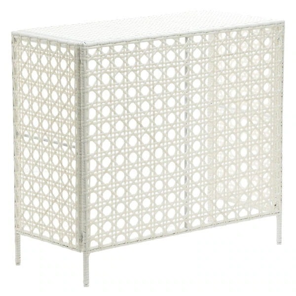 ONGS0081RAWHT ラタン調 室外機カバー ホワイト メーカー直送