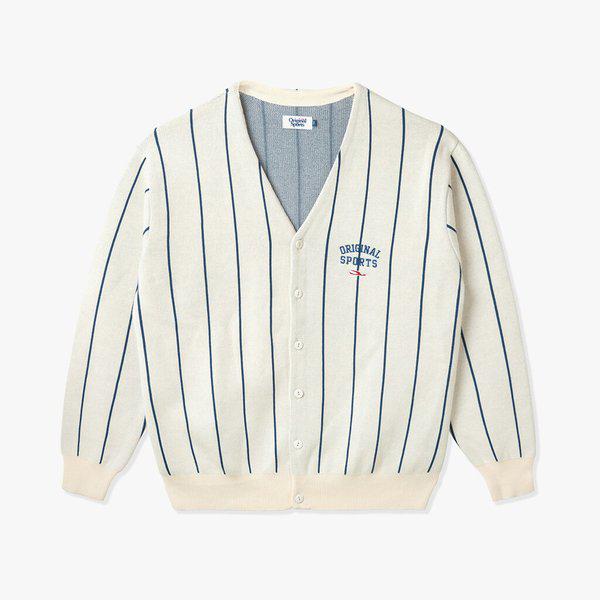 STRIPE KNIT CARDIGAN CREM (PO3MJ23W721)