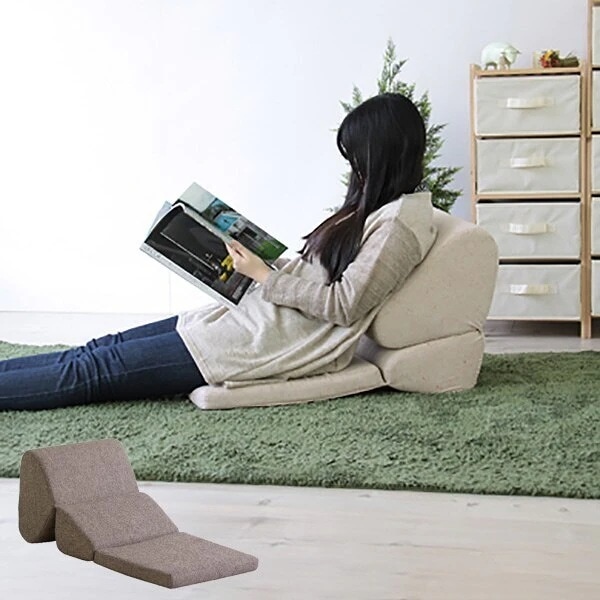 TV枕 テレビ枕 幅46cm 折り畳み 座椅子 座いす ファブリック素材 テレビまくら 枕 ピロー