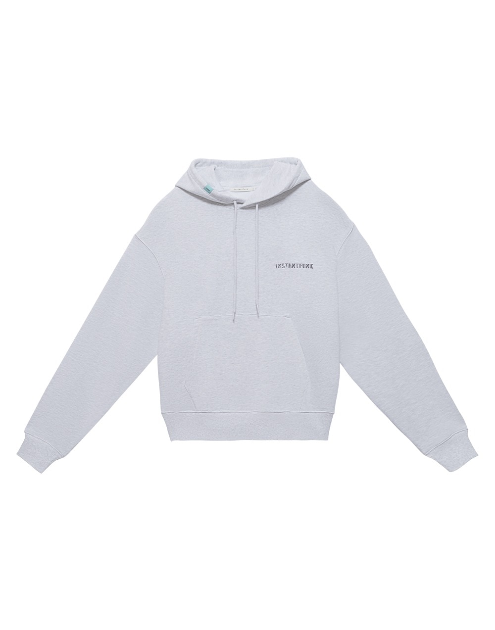 【INSTANTFUNK】 STANDARD LOGO HOODED : MELANGE WHITE