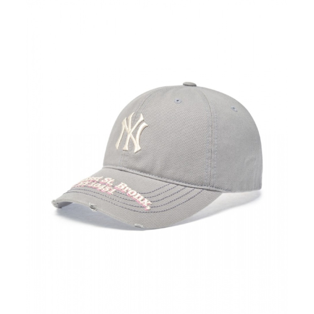 MLB ストリートアドレスアンストラクチャードボールキャップ NY (グレー)