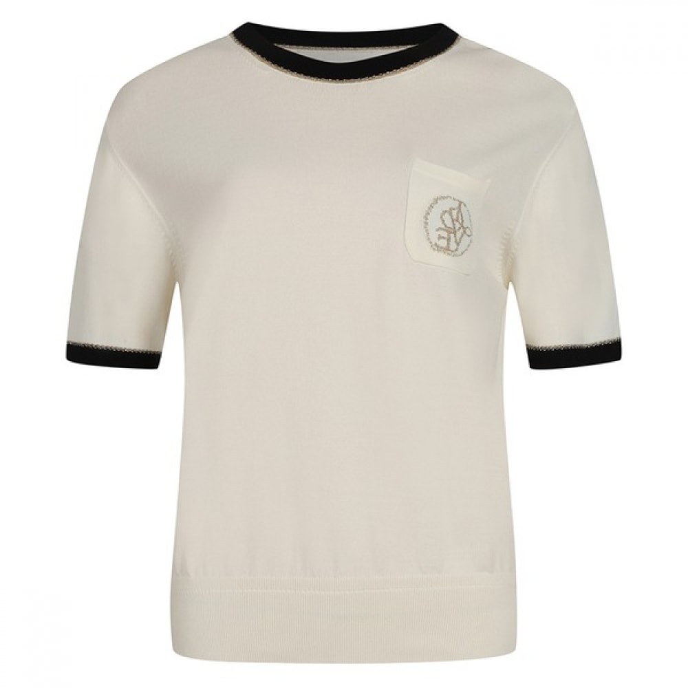 [アナルドバシーニ] (アナルドヴァッシーニ) カラーポケット半袖ニット (AX07KP21M)