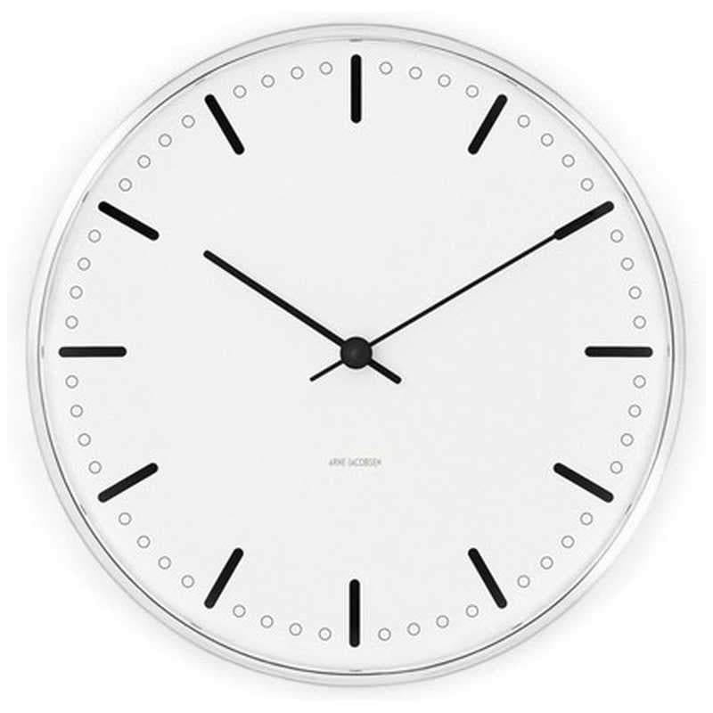インテック　掛時計 City Hall Wall Clock 29cm white ARNE JACOBSEN(アルネ ヤコブセン)　AJ43641