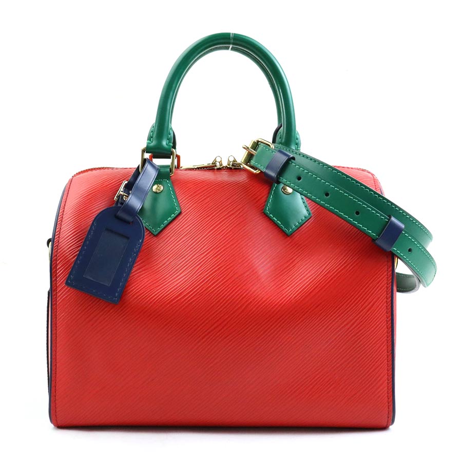 ルイ ヴィトン LOUIS VUITTON ハンドバッグ ショルダーバッグ エピ スピーディ バンドリエール25 エピレザー トリコロール レディース r10296a