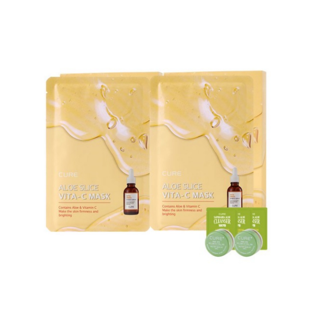 スライス ビタC マスクパック 10p + 2Xクリーム 3.5g 2p + クレンザー 2ml 3p