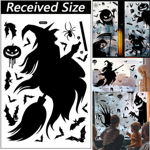 Qoo10] シルエットウォールステッカー（魔女）ウイ