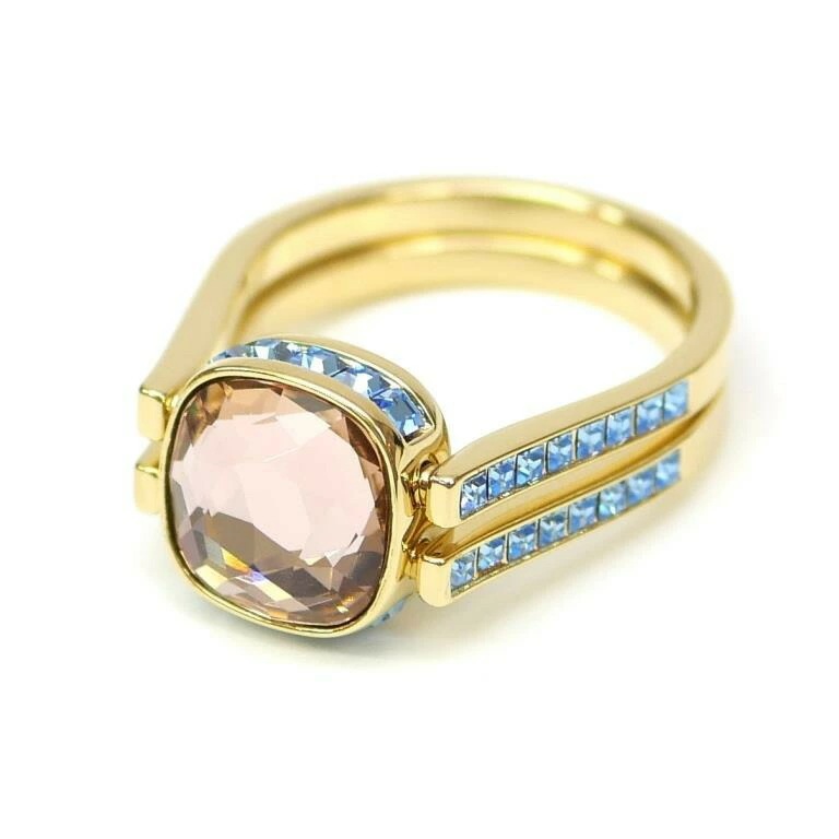 スワロフスキー SWAROVSKI 指輪 Chroma リング グリーン/ピンク マルチ ＃60(68514)