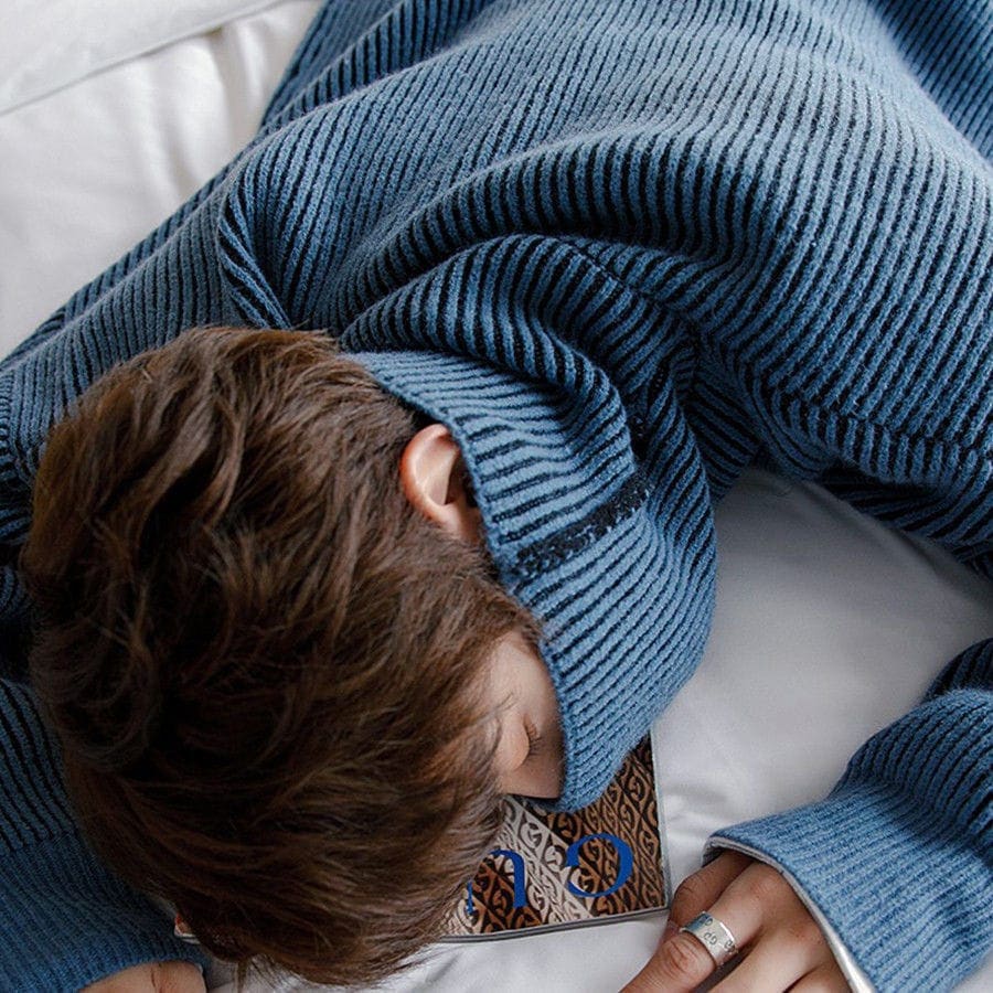 秋冬新入荷 メンズ ストライプ ニット/セーター韓国ファッション タートルネックカジュアル ゆったりトップス