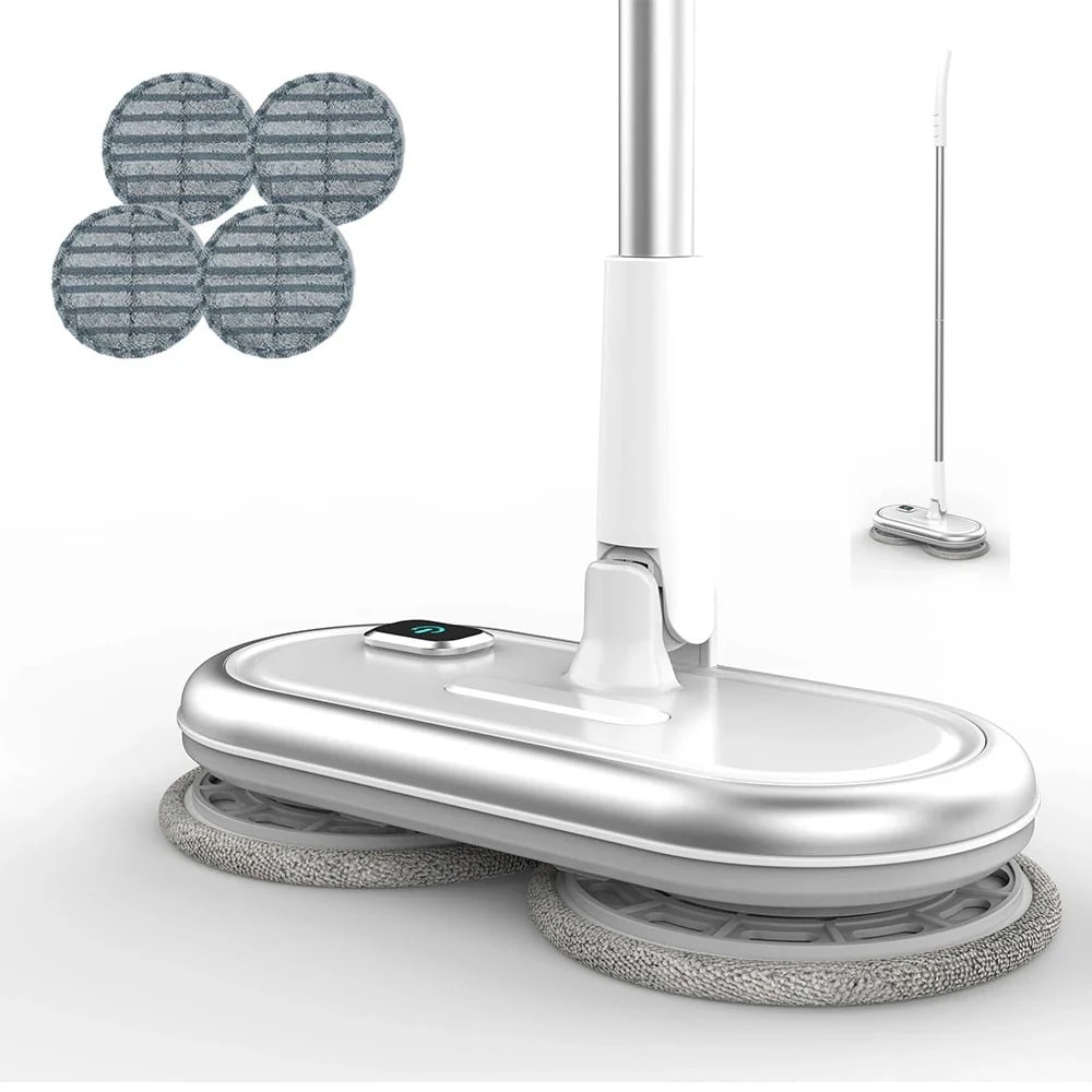 回転モップクリーナー 電動モップ M200 軽量 自走式 水拭き コードレス 床掃除 床拭き掃除機 回転式 パッド（大きな品物は返品も交換もしない）