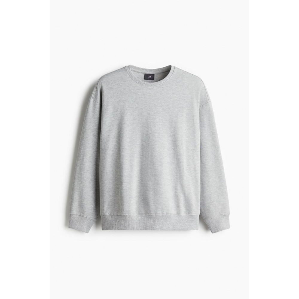 H&M ロングスリーブパジャマトップグレーメランジ