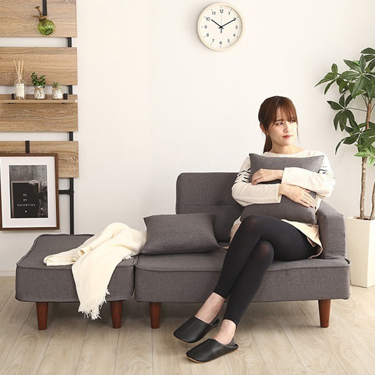 組み合わせ自由なコンパクトカウチソファ FLEO-フレオ-カウチソファ コンパクト ポケットコイル