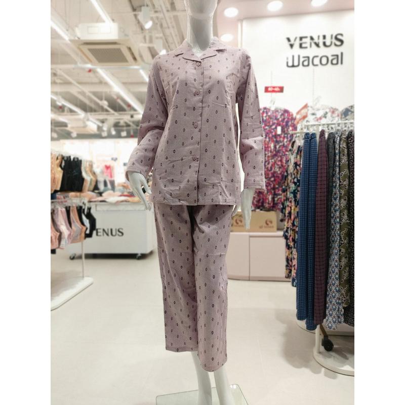 [釜山店] []面起毛幾何学女性パジャマ(WPAA503W )