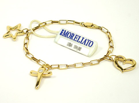 8208BRACCIALE １POINT DIAMOND HEART/STAR/CROSSMOTI