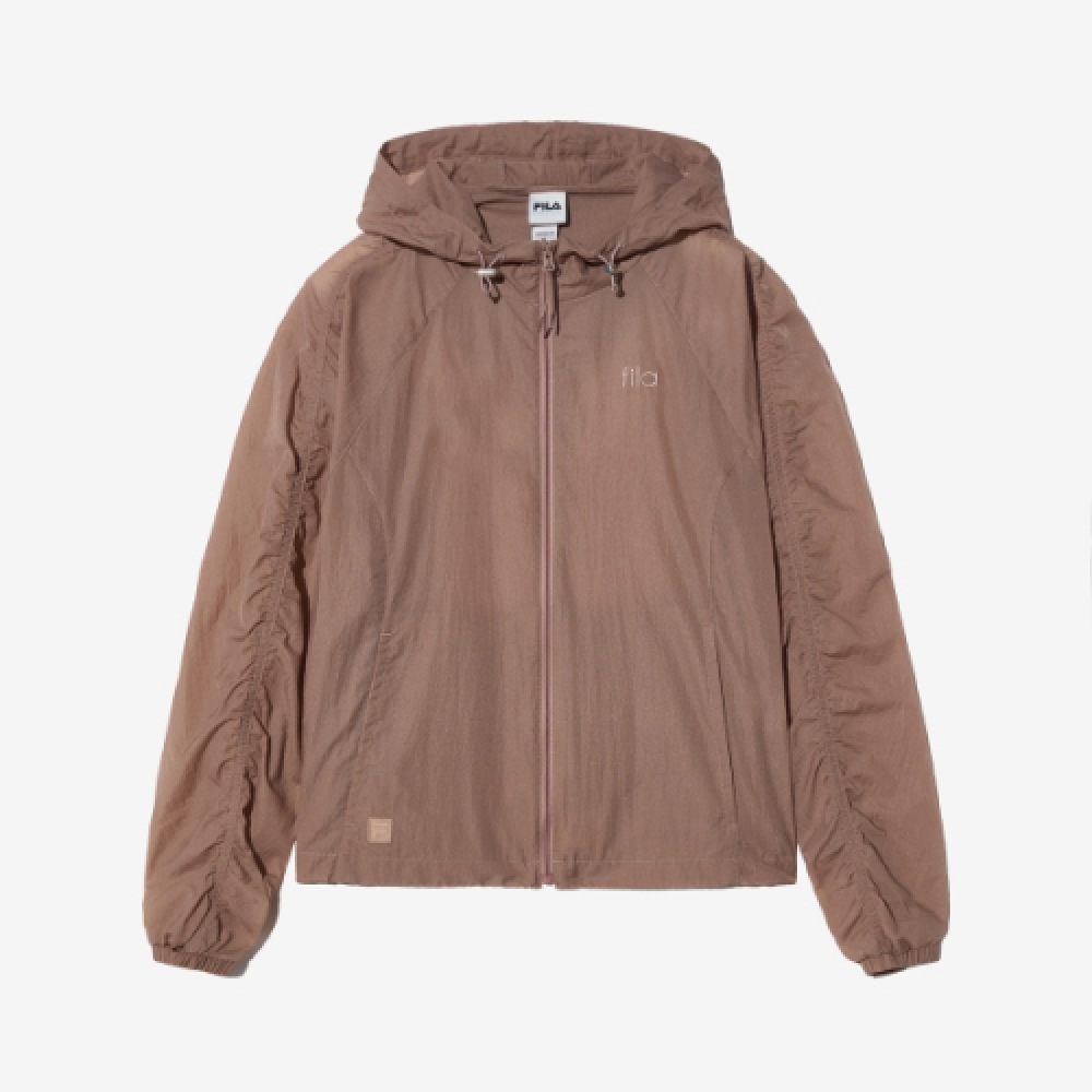 FILA ライトウェイトリップストップシャーリングフードウィンドブレーカー (FS2JKH2152FLBR)