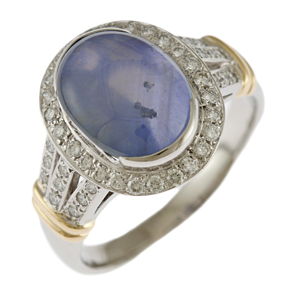 リング 指輪 21号 Pt900プラチナ サファイア 中古 美品