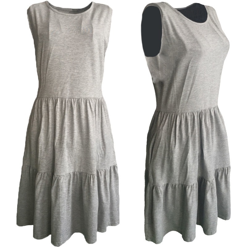 【1つ買うと10つ無料】夏の丸いネックケーキスカートスリムウエストふわふわふわふわしたプリンセススカート