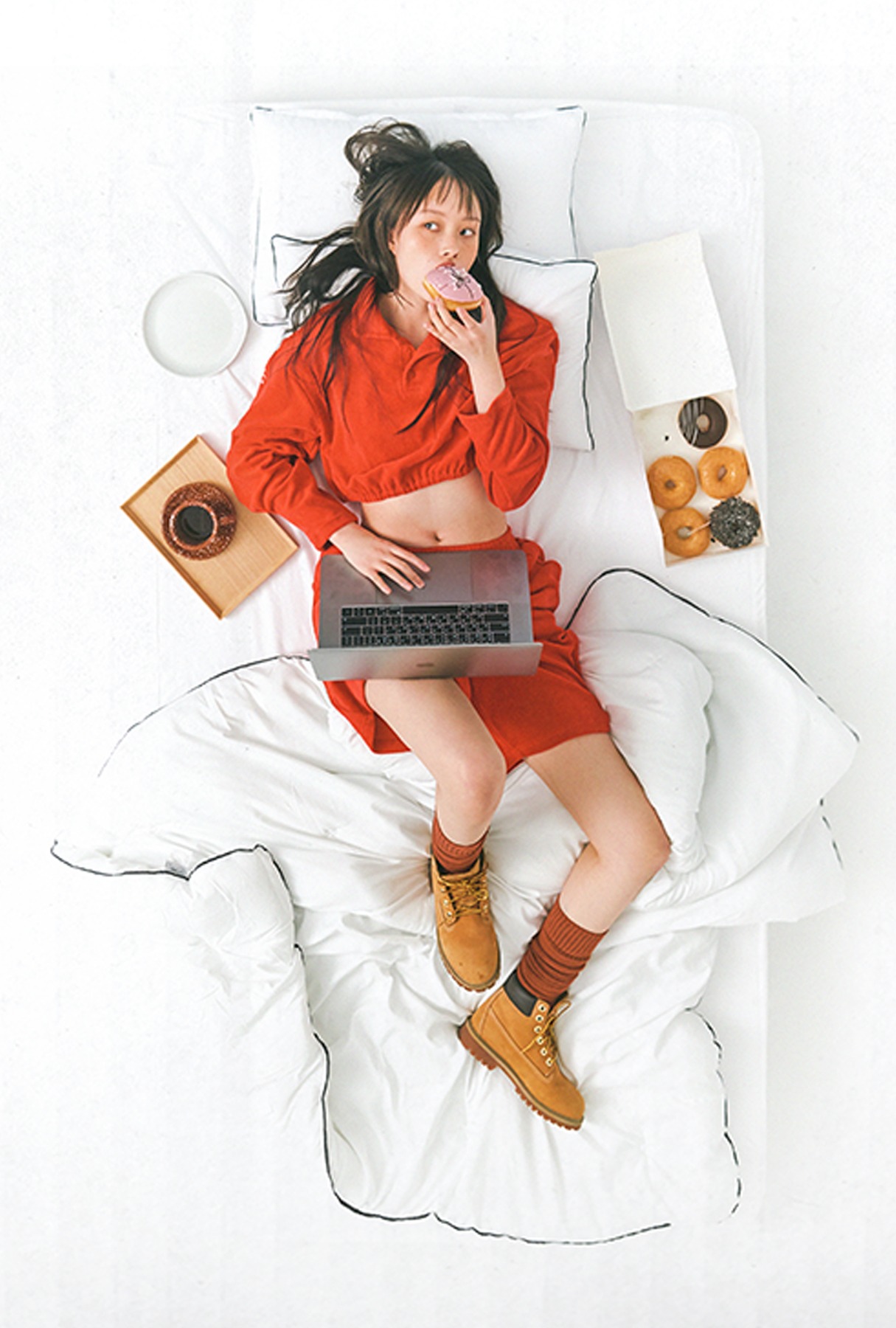 TERRYUS クロップ シャツ (スパイシー レッド)