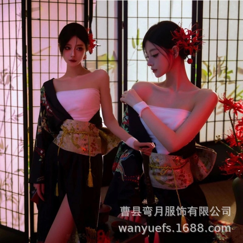 スタジオ正装着物 改良撮影衣装 伝統少女浴衣 フォトセット