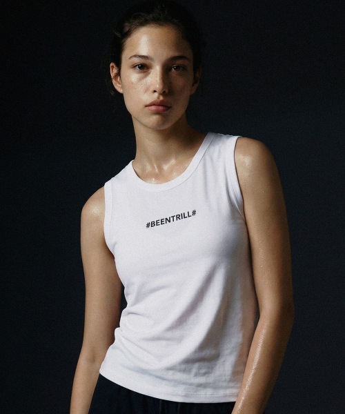 BEENTRILL 女性用カバーアップルーズフィットメッシュノースリーブ (ホワイト)