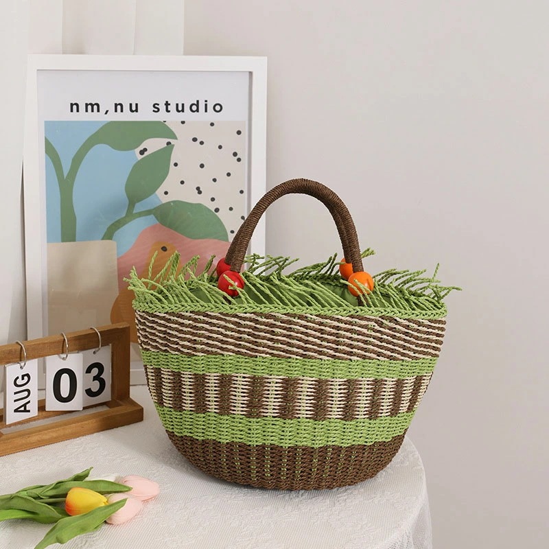 レディース バッグ 夏 おしゃれ トートバッグ 海 草編みバッグ リゾート 旅行 通勤 大人 お出かけ かわいい ビーチ 麦わらバッグ 手提げバッグ