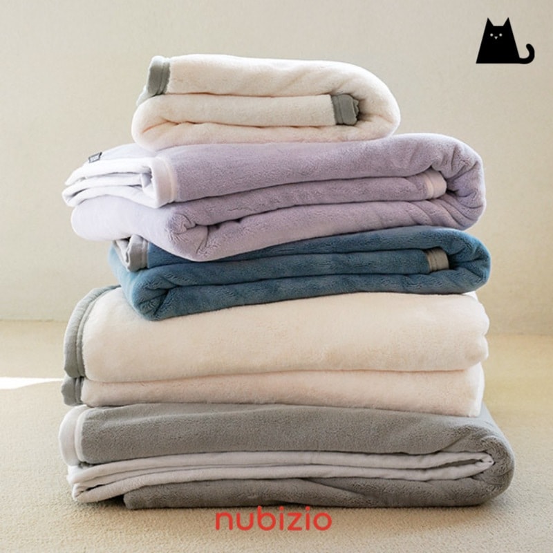 【韓国の布団】ヌビジオ ソフトミルク 500gsm 高密度マイクロファイバー毛布 4色+ギフト（洗濯ネット）