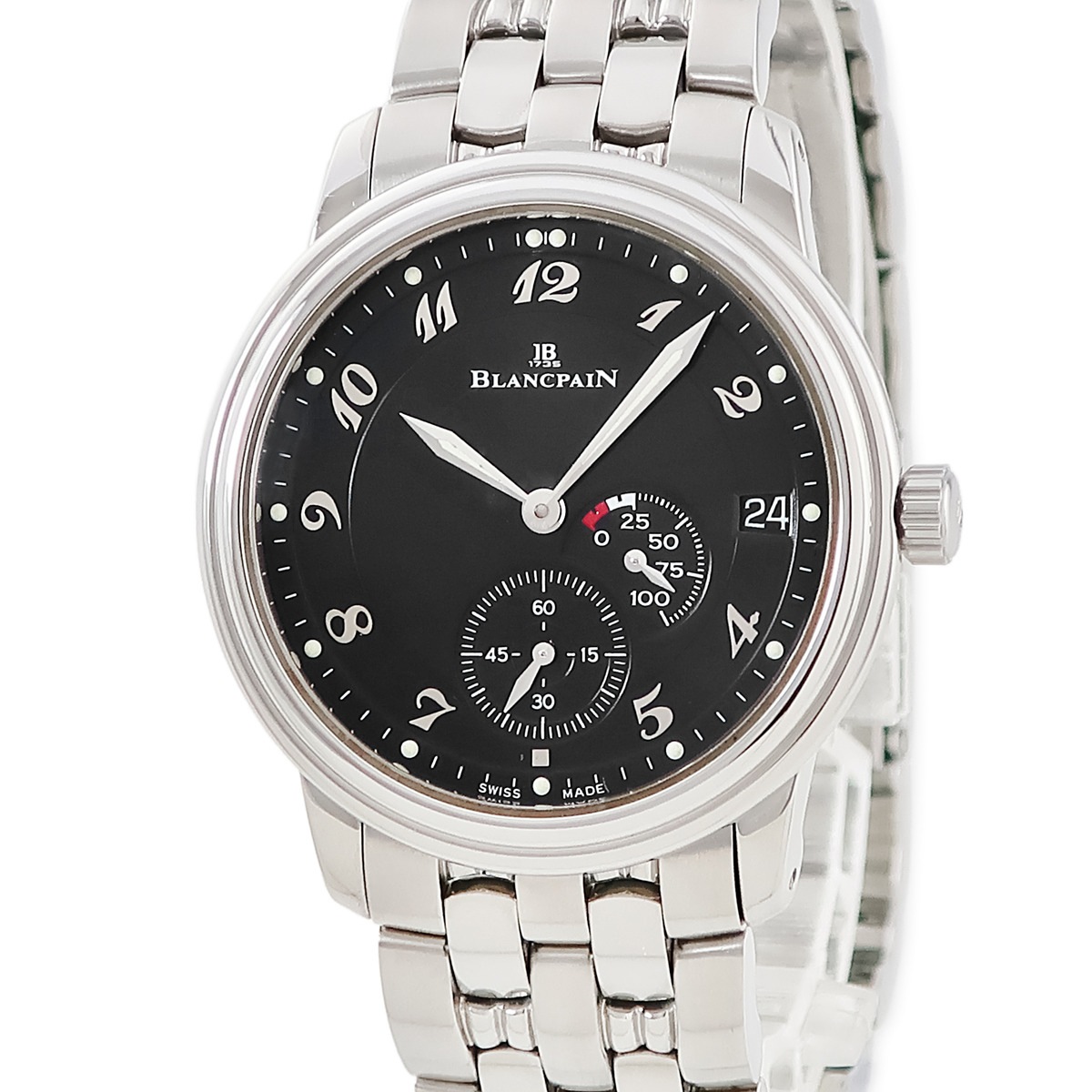 ニュークラシック パワーリザーブ 1106-1130-11 手巻き メンズ ブラック アラビア バー 3年保証