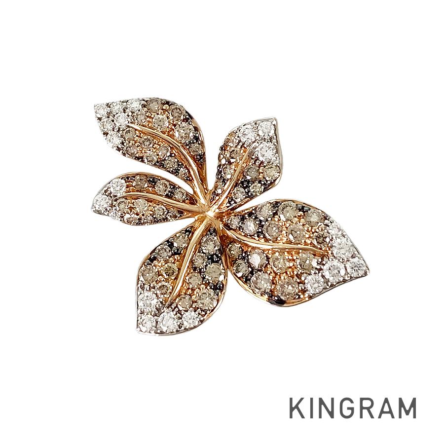 ペンダントトップ K18PG ダイヤモンド sss【中古】