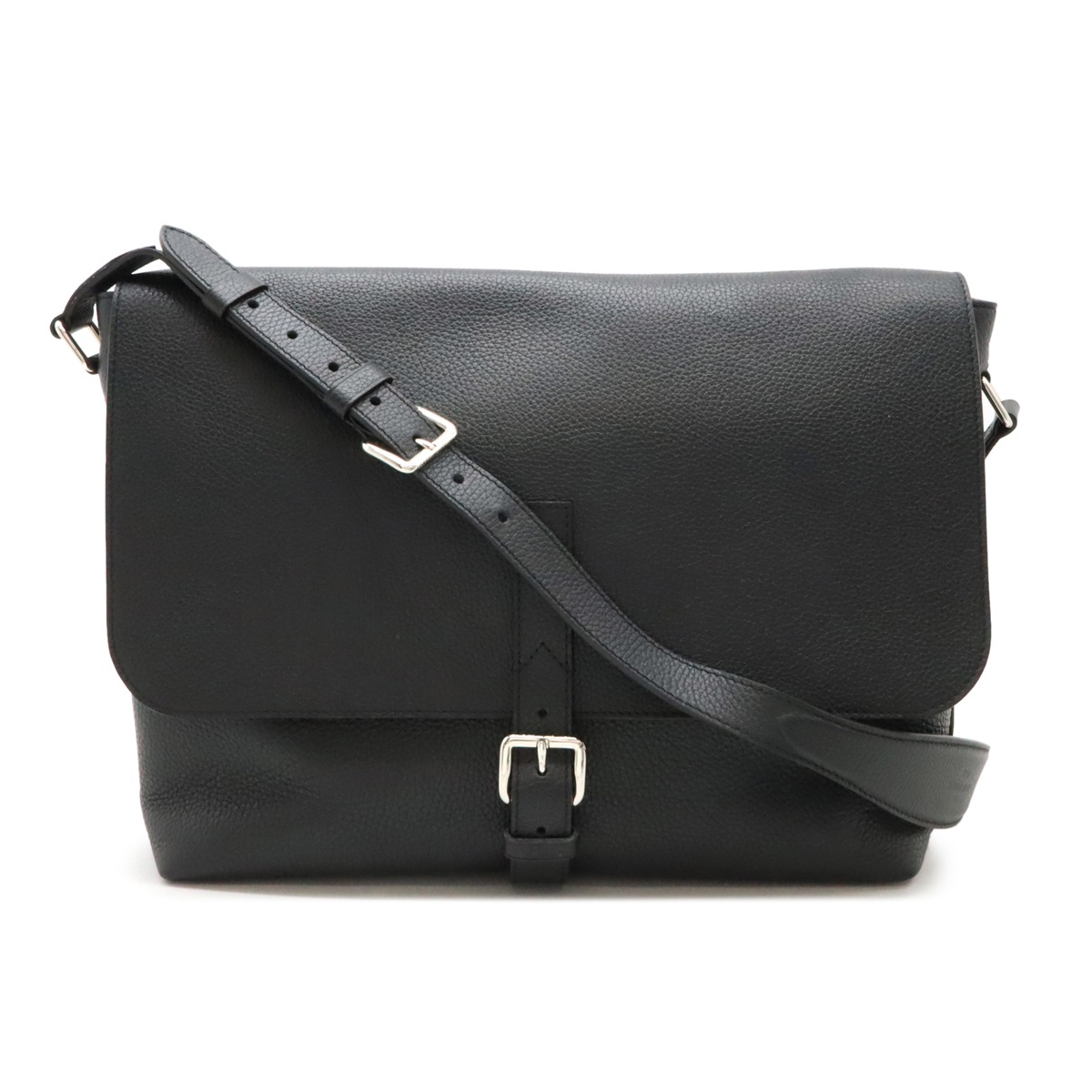 マリウス メッセンジャー ショルダーバッグ 斜め掛け レザー ブラック 黒 M5401