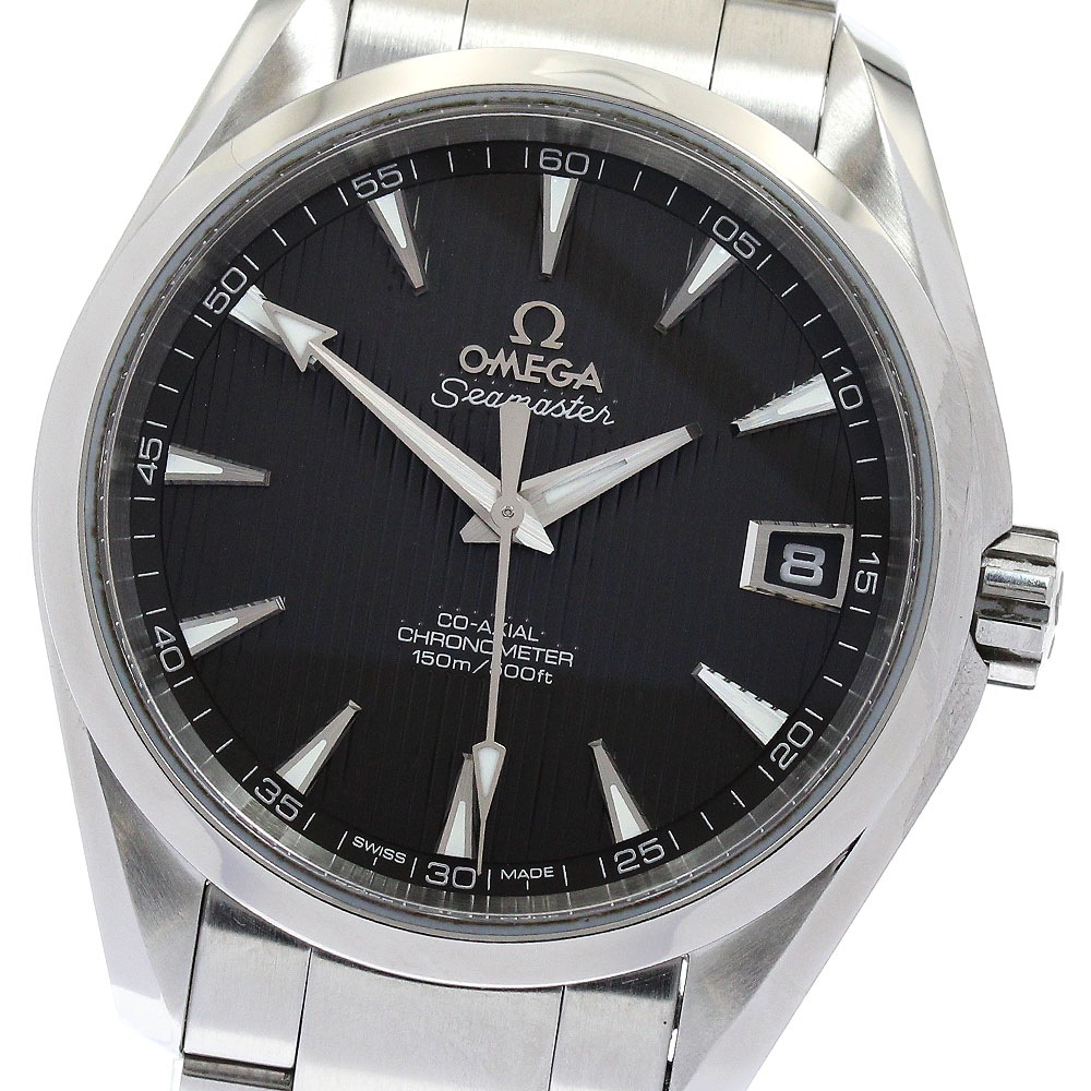 オメガ OMEGA 231.10.39.21.06.001 シーマスター アクアテラ デイト 自動巻き メンズ 美品 保証書付き_869043【中古】