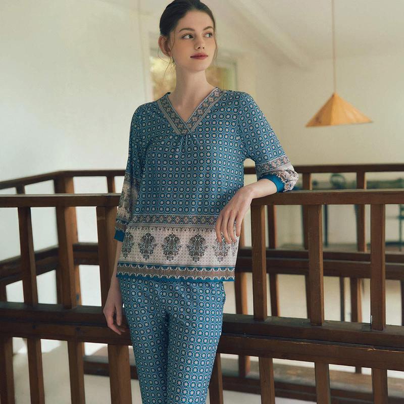 モダンなボーダープリント 女性用トップスVEV3982W VEV3982WTSG